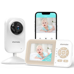 ebemate video monitor with 2.8 inch lcd for clear in-home baby viewing