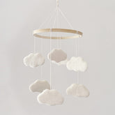 EBINGMIMA baby mobile over crib with cloud felt decor for visual tracking