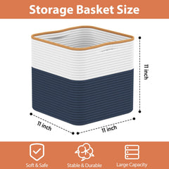 Eblog 11-inch cotton cube for clothes organizer, neatly separating socks and tees.