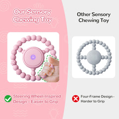 EccoDen teething ring designed for autism and sensory seekers offering calming vibrations