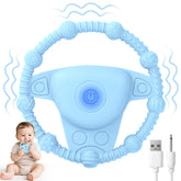 EccoDen vibrating teething toy shows 3D textures for soothing gums.