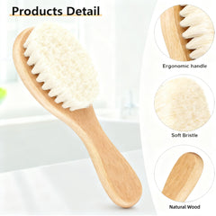 Eclatbox baby comb in natural bamboo for smooth detangling.