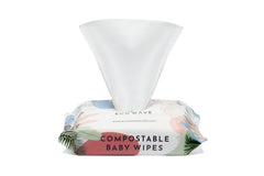 Eco Wave Baby Wipes free-from-nasties banner shows no sulfates or fragrances