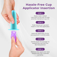 Smooth insertion with EcoBlossom applicator and lubricant.