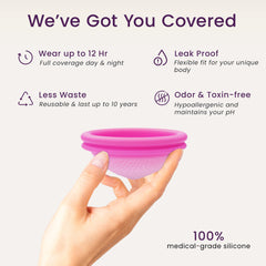 Close-up of EcoBlossom disc's soft triple rim for a comfortable seal.