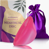 EcoBlossom reusable disc in small magenta for comfortable all‑day wear.