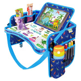 ECOFANTASY Kids Travel Tray with dinosaurs illustration keeps toys organized during trips.