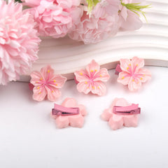 Ecuupas pink floral hair clip ideal for women and girls