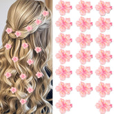 Ecuupas spring flower hair clip pink close up for festival use