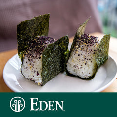 Eden Shiso Leaf Powder on sushi, boosts savory depth.