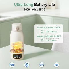 EDENPEER LED display showing precise temperature of milk warmer
