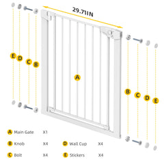 Edmyre Easy Step walk-thru gate open-door, easy caregiver access