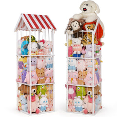 Edudif stuffed animal storage assembly demonstrates quick setup for organized playtime