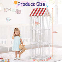 Edudif stuffed animal storage wooden frame emphasizes sturdy, long-lasting organization