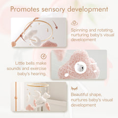 EERKEOD velvet teddy nursery mobile adds cozy texture to the nursery.