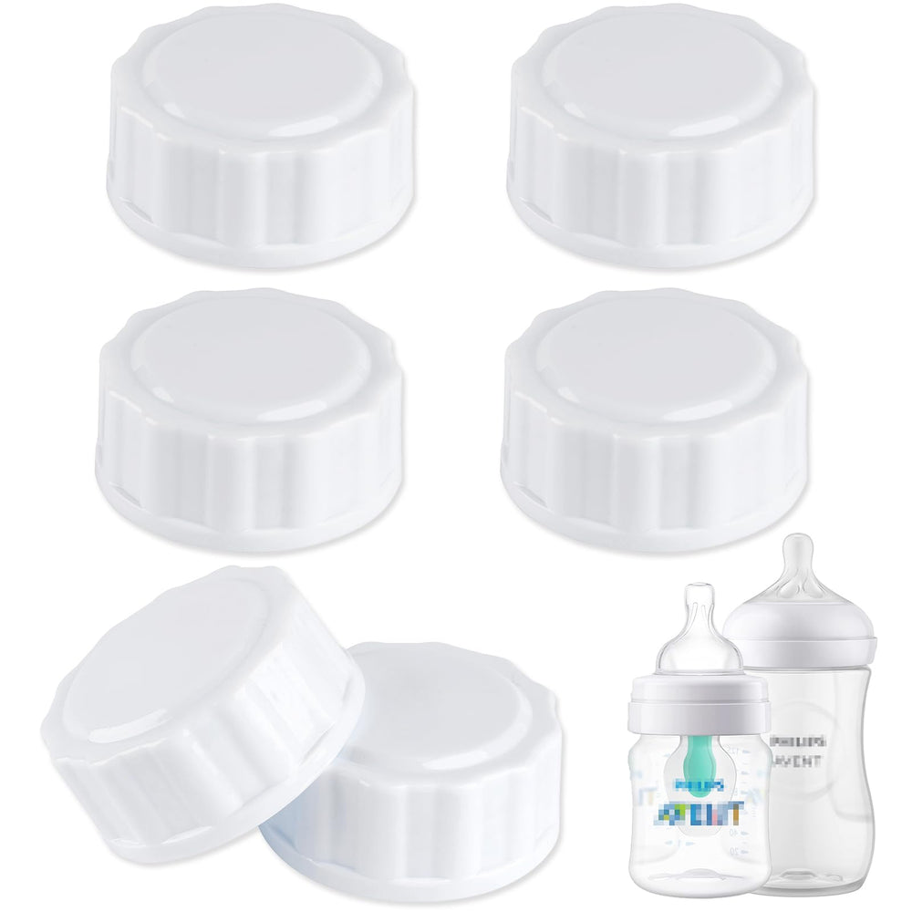 EESC2Y travel cap six-pack shown on an Avent bottle for portable storage.