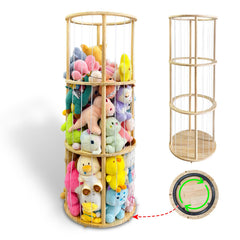 Eeutiwe rotatable stuffed animal storage base offers easy access to plush toys
