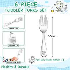E-far toddler forks ergonomic handles help little hands grip comfortably.