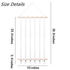 Eforwest baby girls accessory storage keeps nursery tidy with visible bow racks.