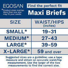 EGOSAN Maxi diaper adjustable-tabs enable a secure, easy fit for wearers.