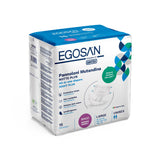 EGOSAN Maxi diaper packaging highlights breathable Italian design for all-day comfort.