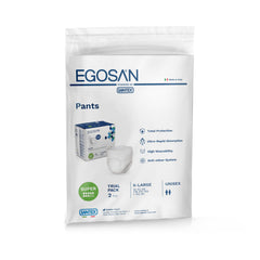 EGOSAN Super Incontinence Underpants with tear-away system for easy removal and discreet protection.