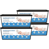 Eiekako diaper refill 4-pack front view, convenient stocking for busy nurseries.
