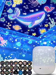Eigther 21-film projection collection creates magical ceiling scenes for kids.