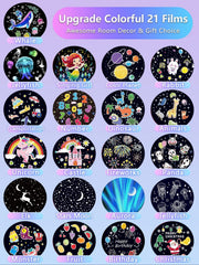 Eigther ceiling star projector projects starry sky on walls for wonder.