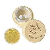 Eiohiuy Tooth Fairy wooden box with laser engraving, a durable keepsake for lost teeth.
