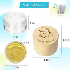Eiohiuy gold foil coin accompanies the Tooth Fairy box for a memorable surprise.