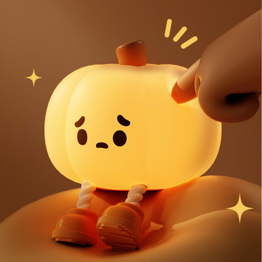 eirix Pumpkin Night Light front view for nursery bedtime support