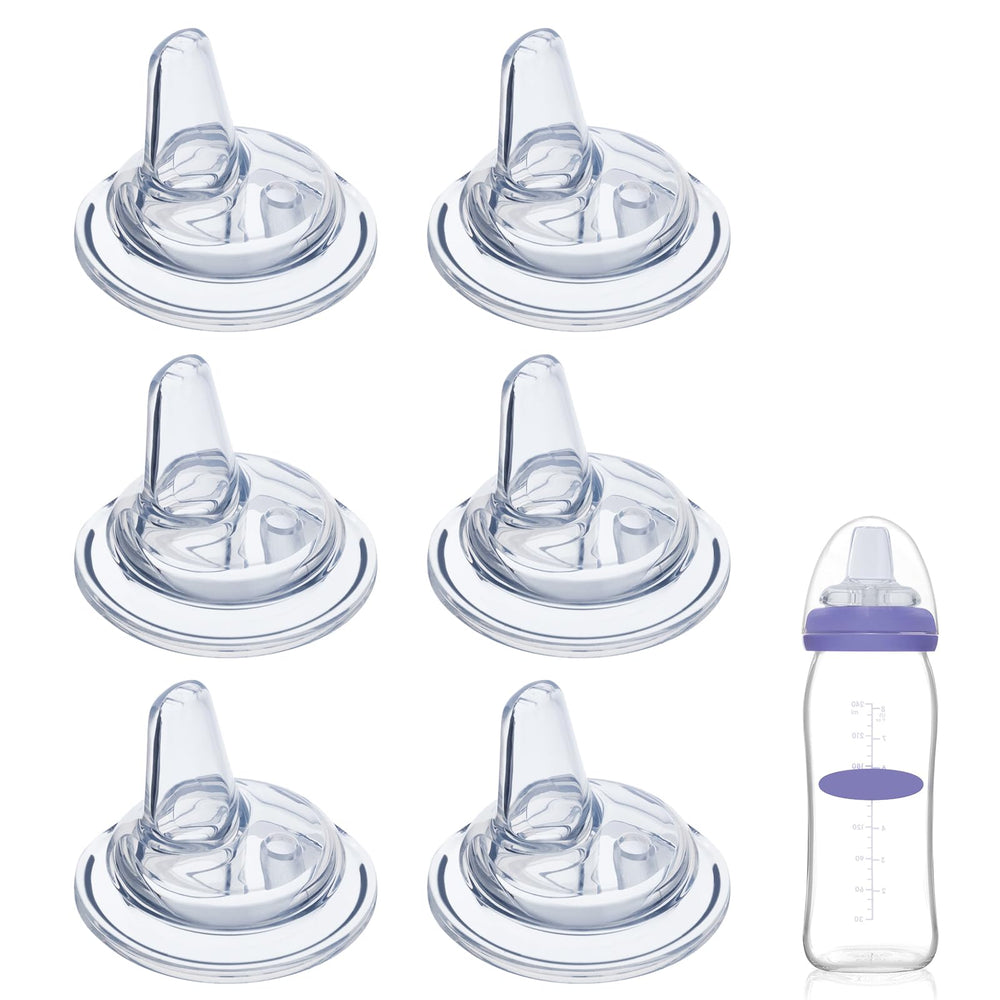 Eiszhjk Lansinoh-compatible sippy nipples for easy bottle-to-cup transition.