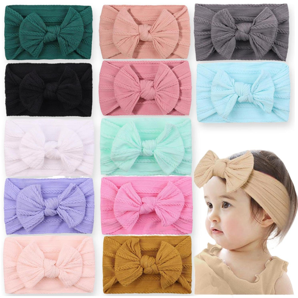Eitonbu hairband with soft knot bow for newborns and toddlers, comfortable all-day wear
