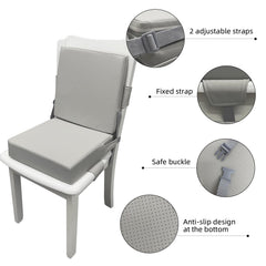 Eiury booster seat folded compact and portable for travel.