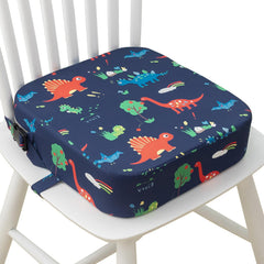 Eiury booster seat on a chair elevates toddler dining height for comfortable meals