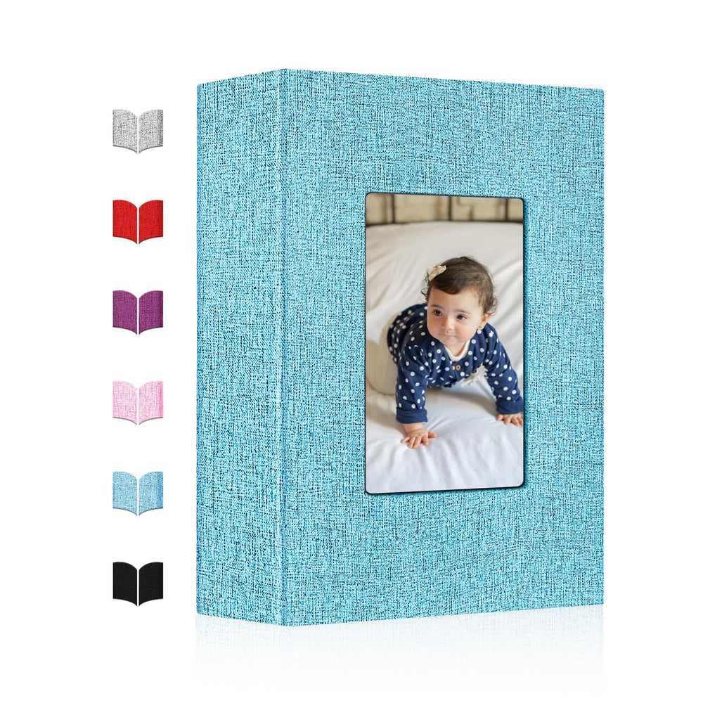 EJBLFE photo album 4x6 with denim blue linen cover for durable keepsakes.