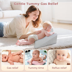 EKEPE tummy time mat elevates baby's head for better interaction and neck strength