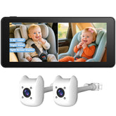 Elecrow dual camera split-screen keeps eyes on two kids for safer backseat monitoring.