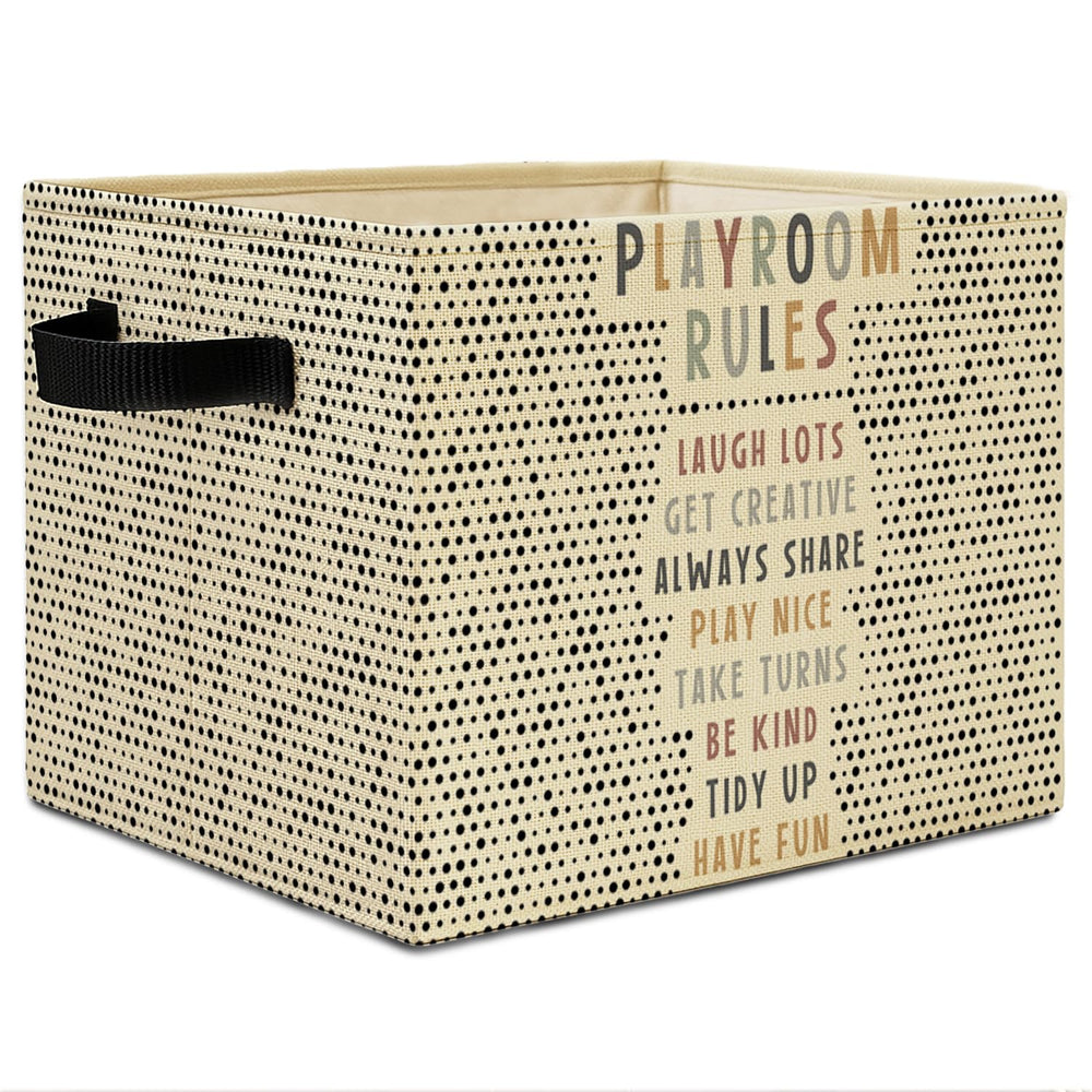 Elefeltclave playroom bin open for easy access to toys and books.