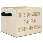 Elefeltclave Playroom Storage Bin collapsible basket keeps toys organized and easy to stow.