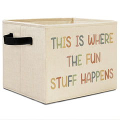 Elefeltclave Playroom Storage Bin collapsible basket keeps toys organized and easy to stow.
