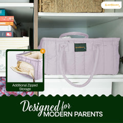 Eleghaunt lilac caddy with sturdy metal-lined top for stability during use