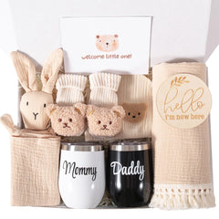 ELEMENU baby swaddle blanket with tassel for cozy newborn snugness