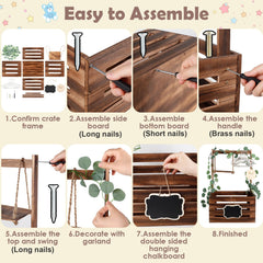 ELESTONE top hanging area on crate closet keeps outfits neatly accessible.