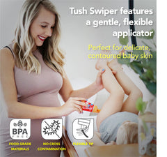 Eli & Ali Tush Swiper's flexible wing enables precise, hygienic cream application