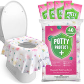 Eli with Love 40 XL folded toilet seat cover ready for use.