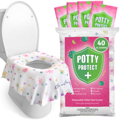 Eli with Love 40 XL folded toilet seat cover ready for use.