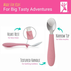 Elk and Friends deep scoop spoon assists with loading foods.