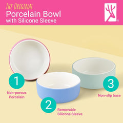Elk and Friends porcelain kids bowls are easy to clean and stain-resistant.